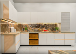 Netural white kitchen design by Ultrafresh