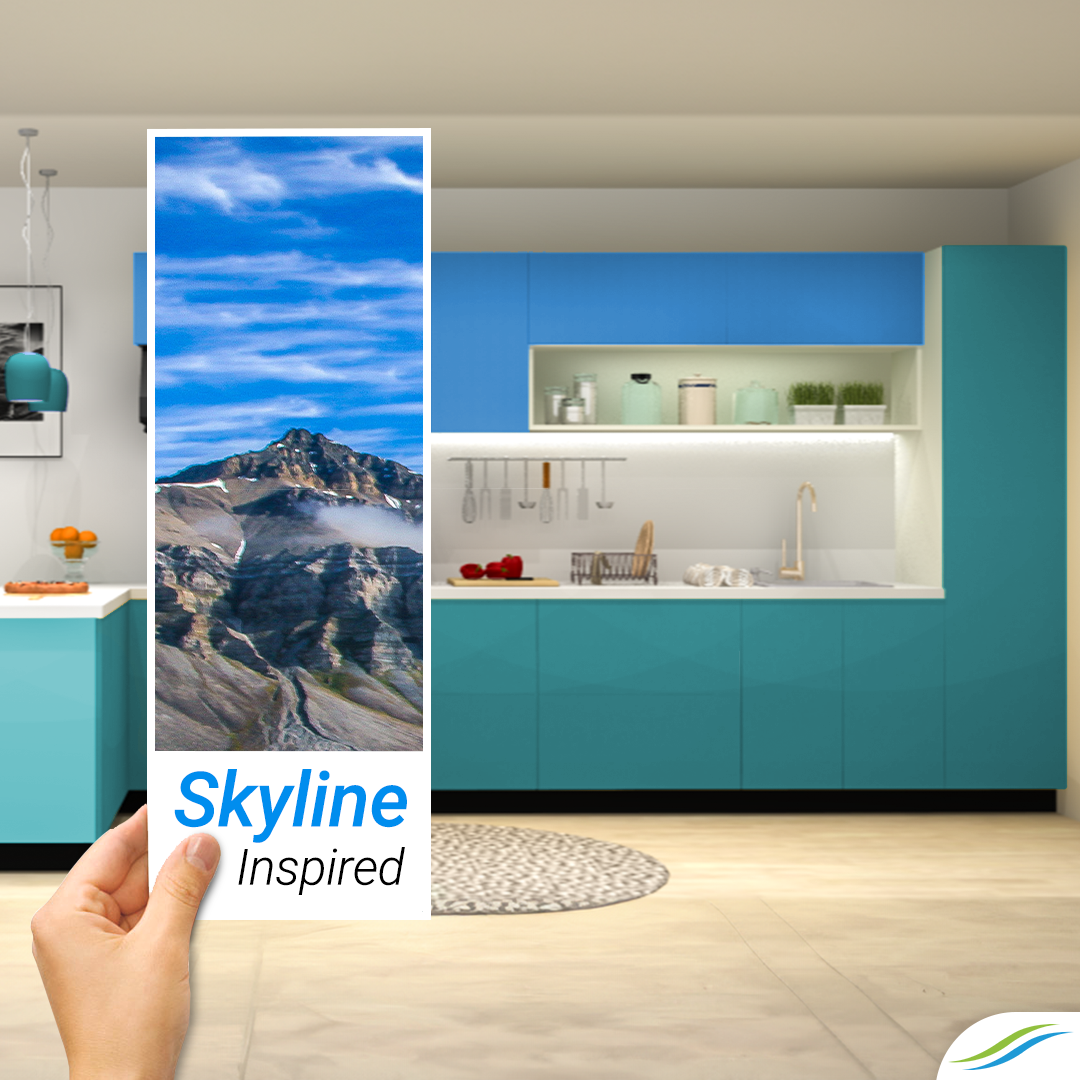 Sky inspired blue kitchen Idea
