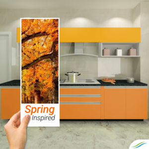 spring inspired orange coloured kitchen ideas